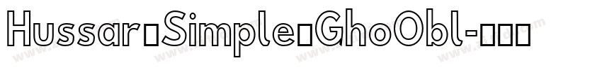 Hussar Simple GhoObl字体转换